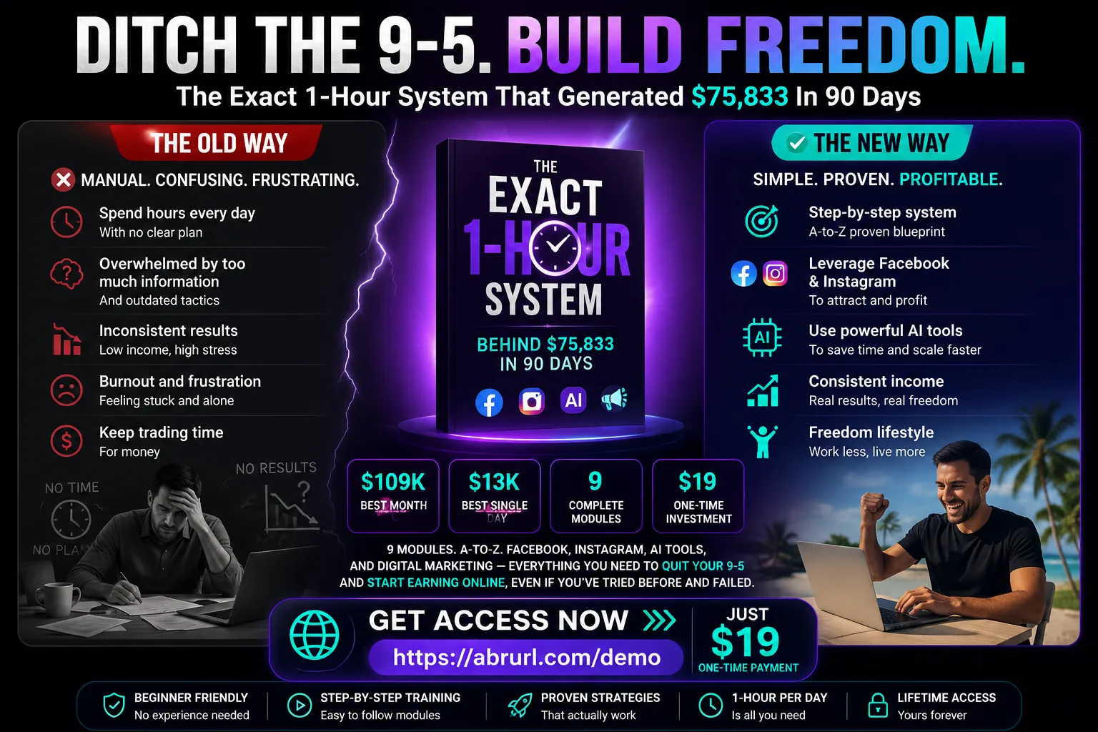 Exact one hour system promo graphic sample