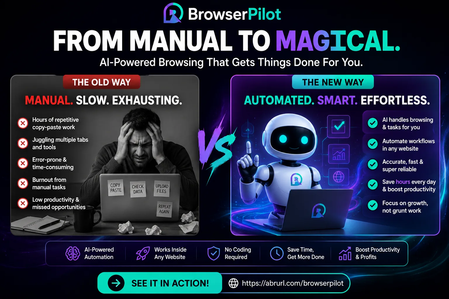 BrowserPilot manual to magical comparison graphic sample