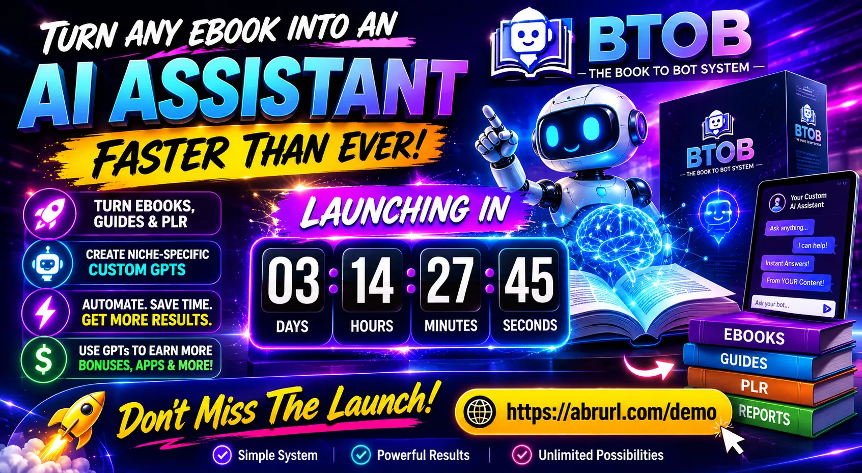 BT2B launching faster than ever banner sample