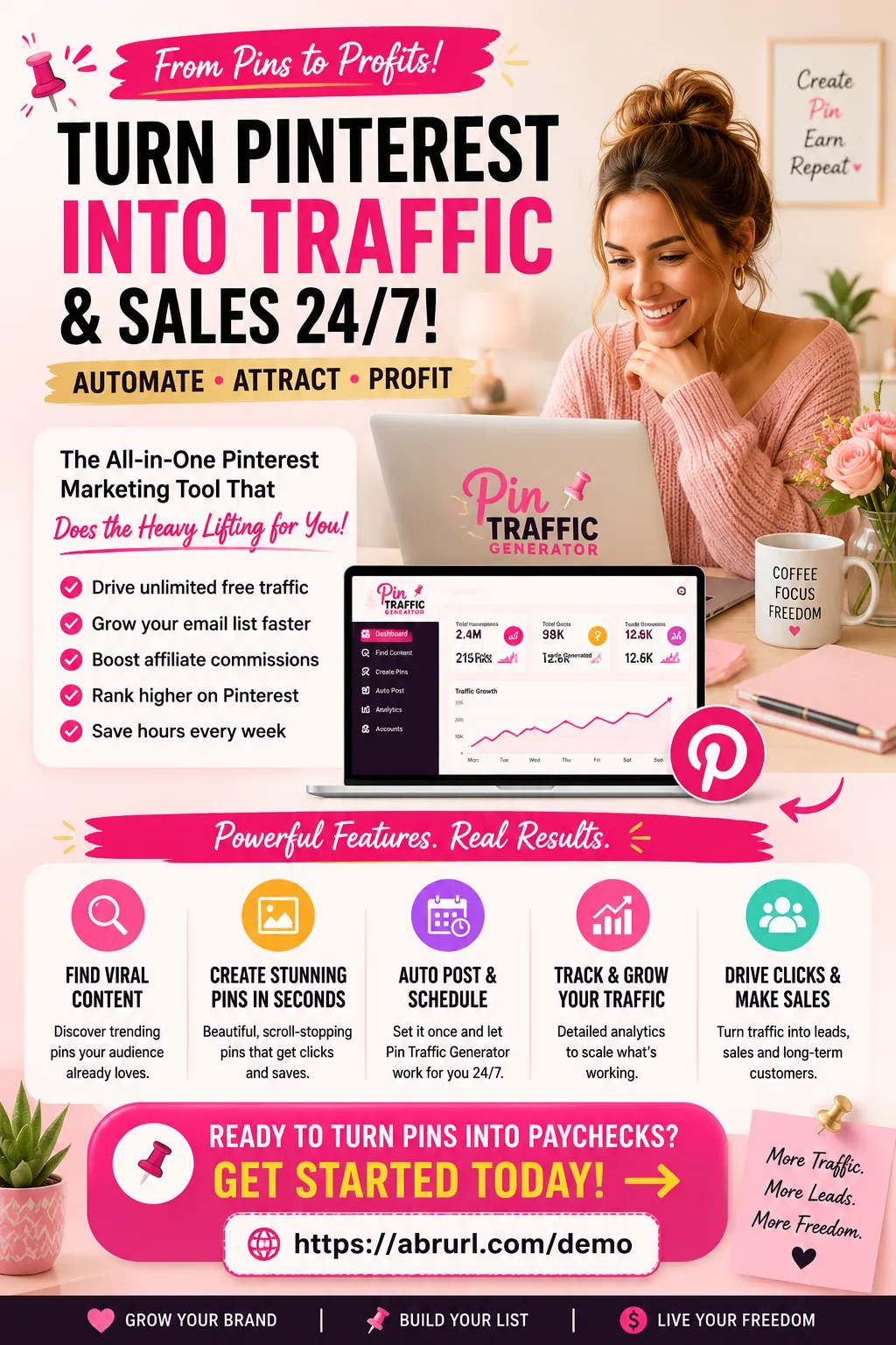 PinTraffic sales page visual sample