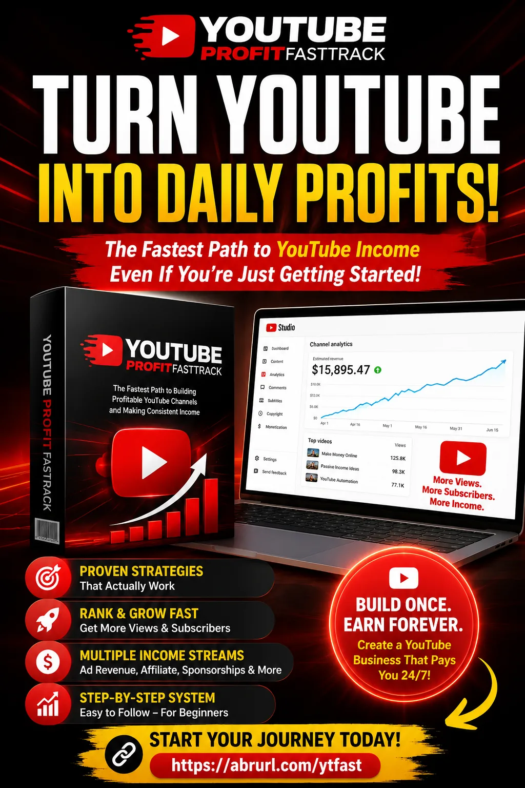 YouTube daily profits vertical promo sample