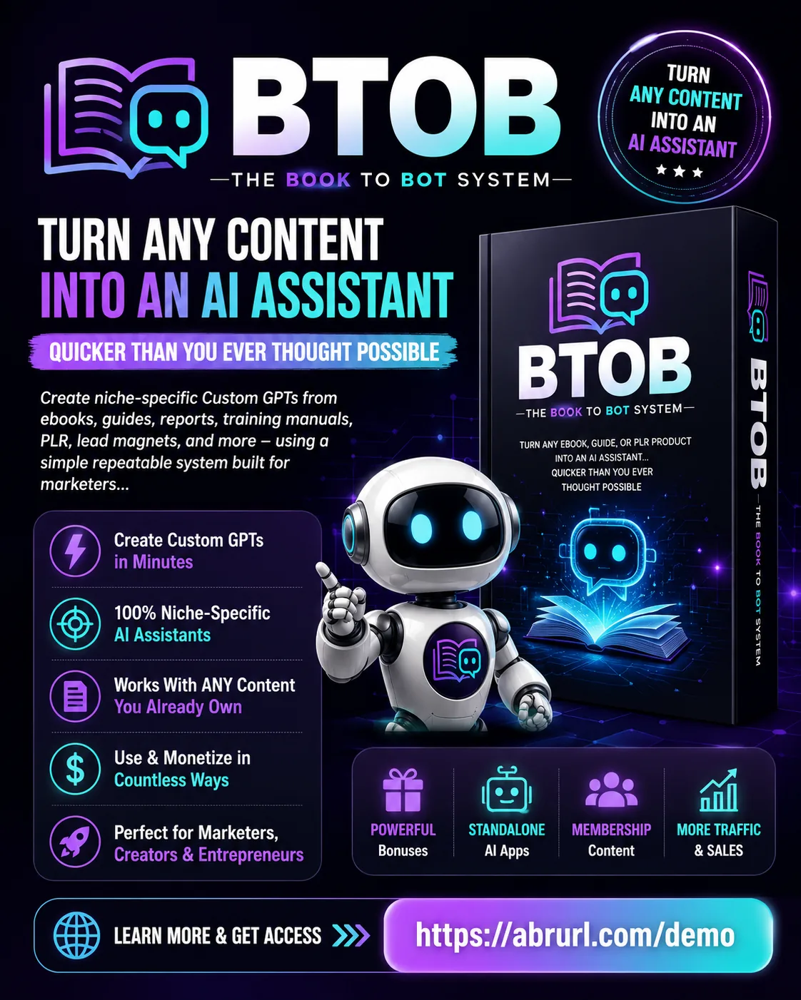 BT2B AI assistant feature poster sample