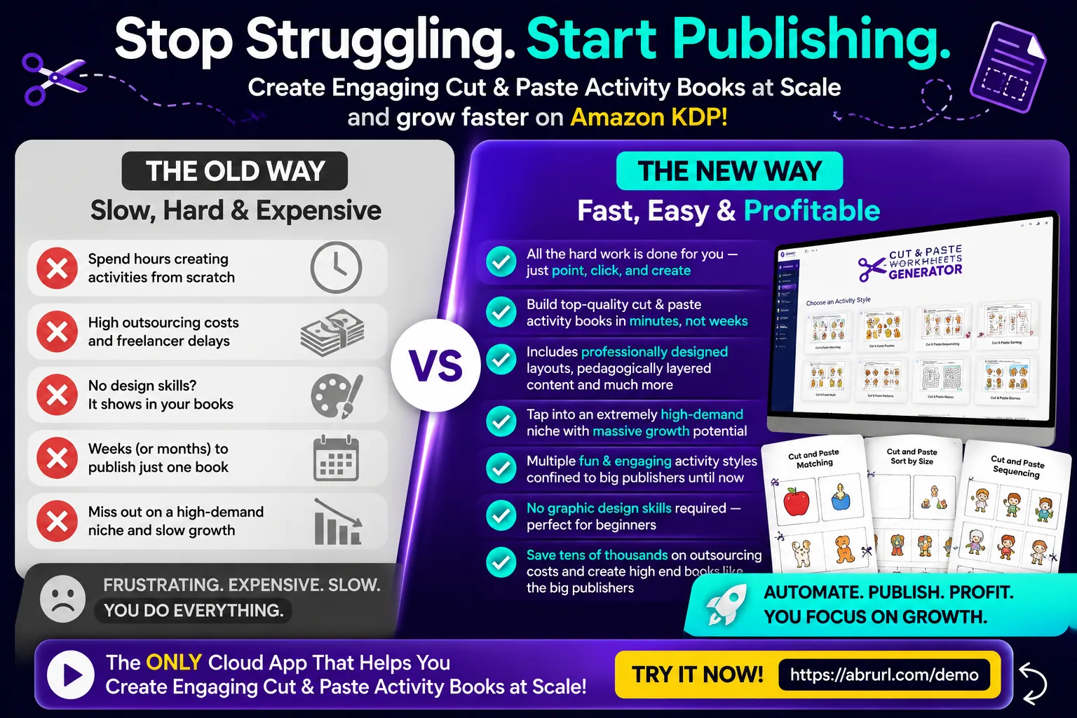 KDP activity books scale comparison graphic sample