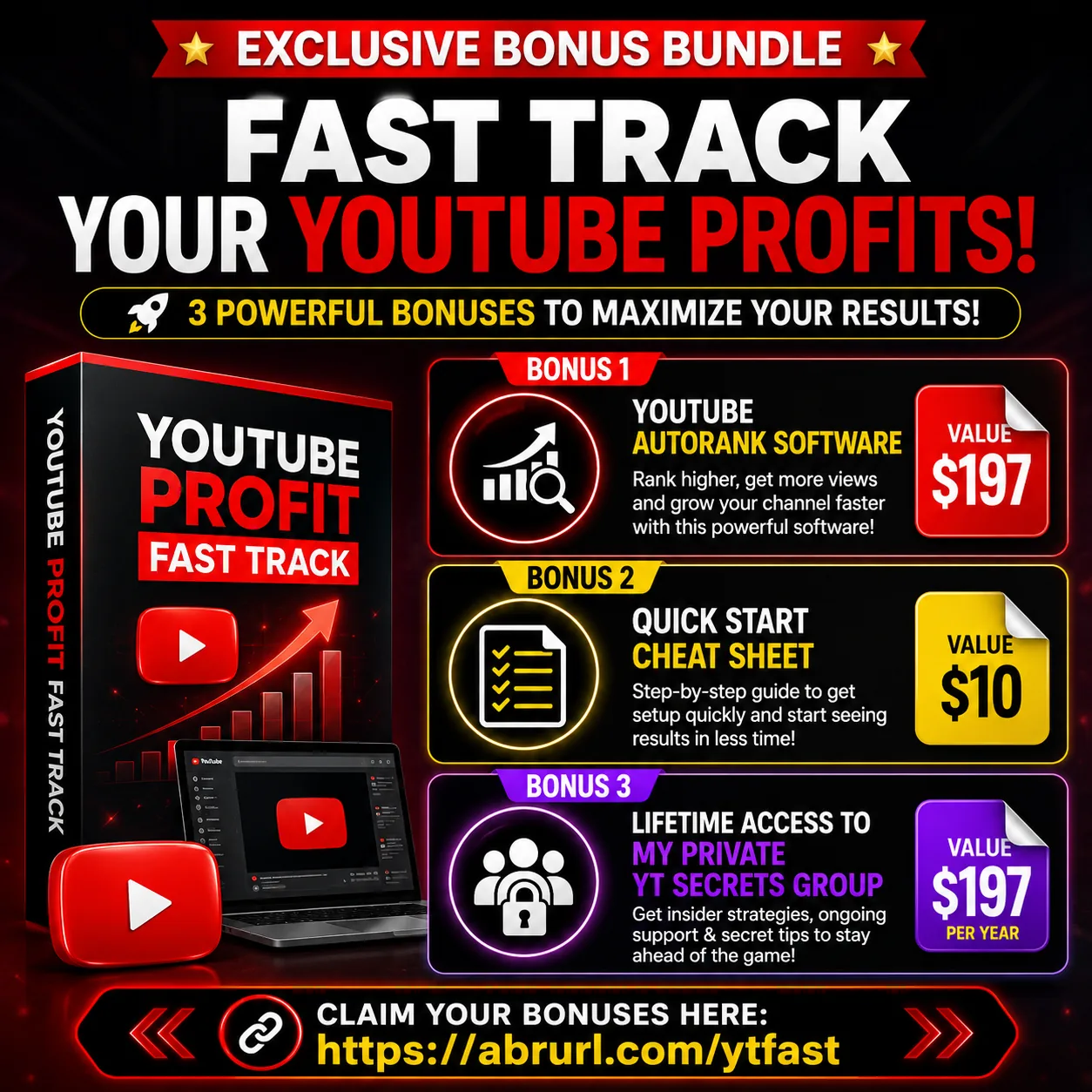 YouTube Profit Fast Track bonus bundle sample